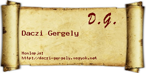 Daczi Gergely névjegykártya