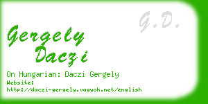 gergely daczi business card
